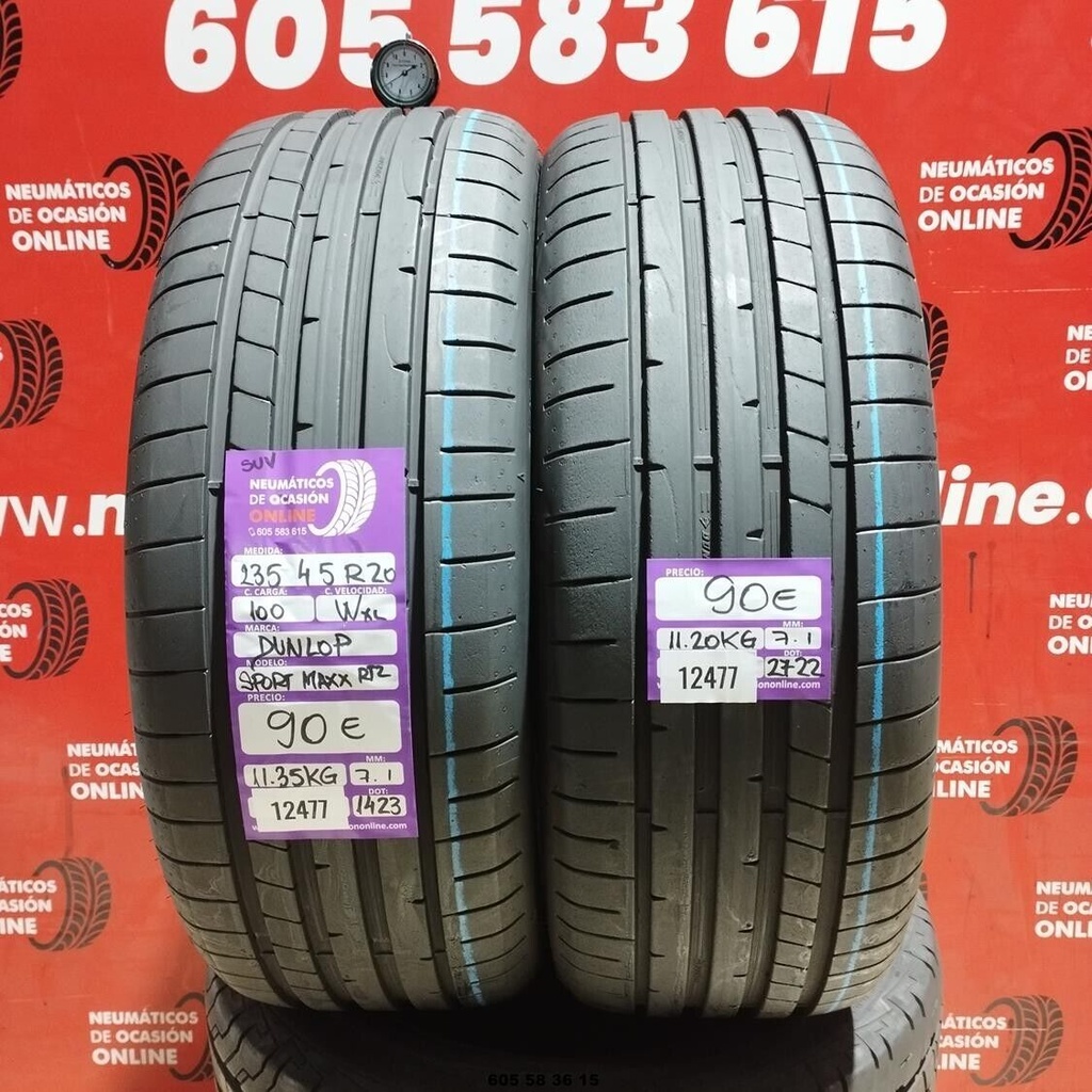 235 45 R20 100WXL DUNLOP SPORT MAXX RT2 SUV 7.1/7.1mm(VENTA 1 UNIDAD) REF:12477