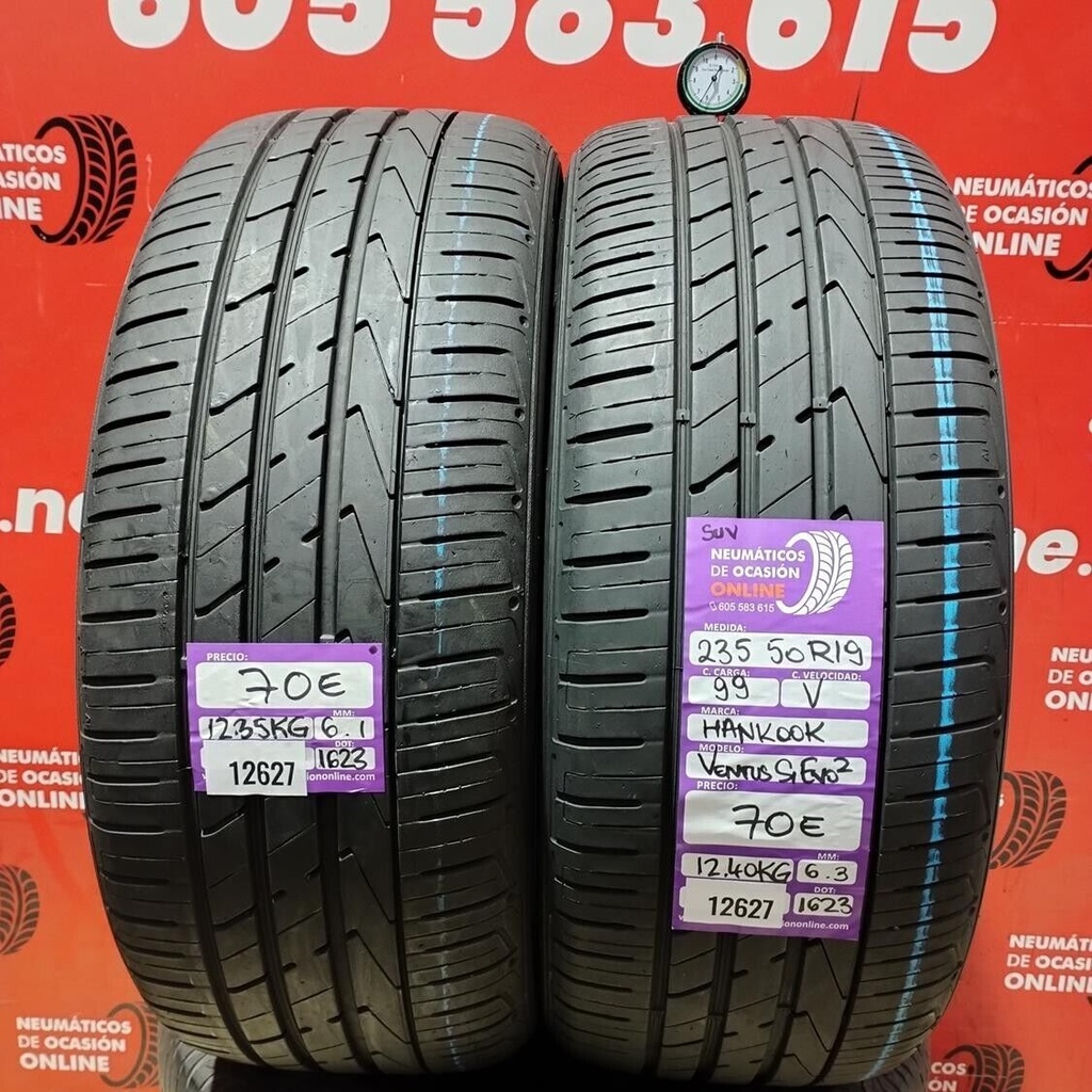 2x 235 50 R19 99V HANKOOK VENTUS S1 EVO2 SUV 6.1/6.3mm REF:12627