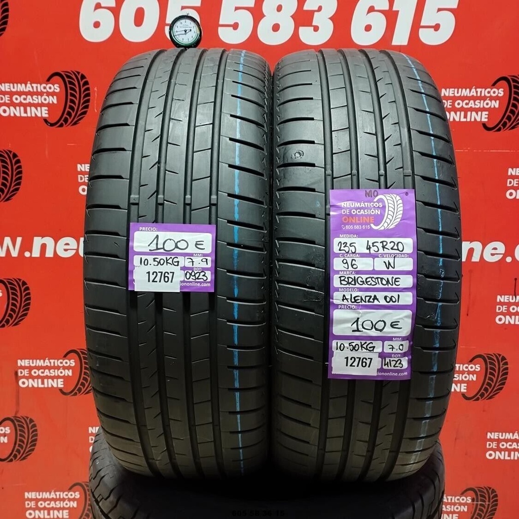 2x 235 45 R20 96W BRIDGESTONE ALENZA 001 MO 7.9/7.0mm REF:12767