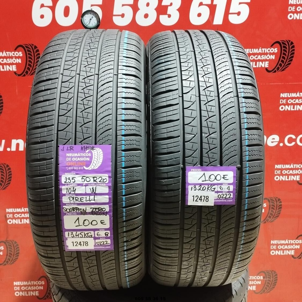 2x 235 50 R20 104W PIRELLI SCORPION ZERO M+S* 6.8/6.4mm REF:12478