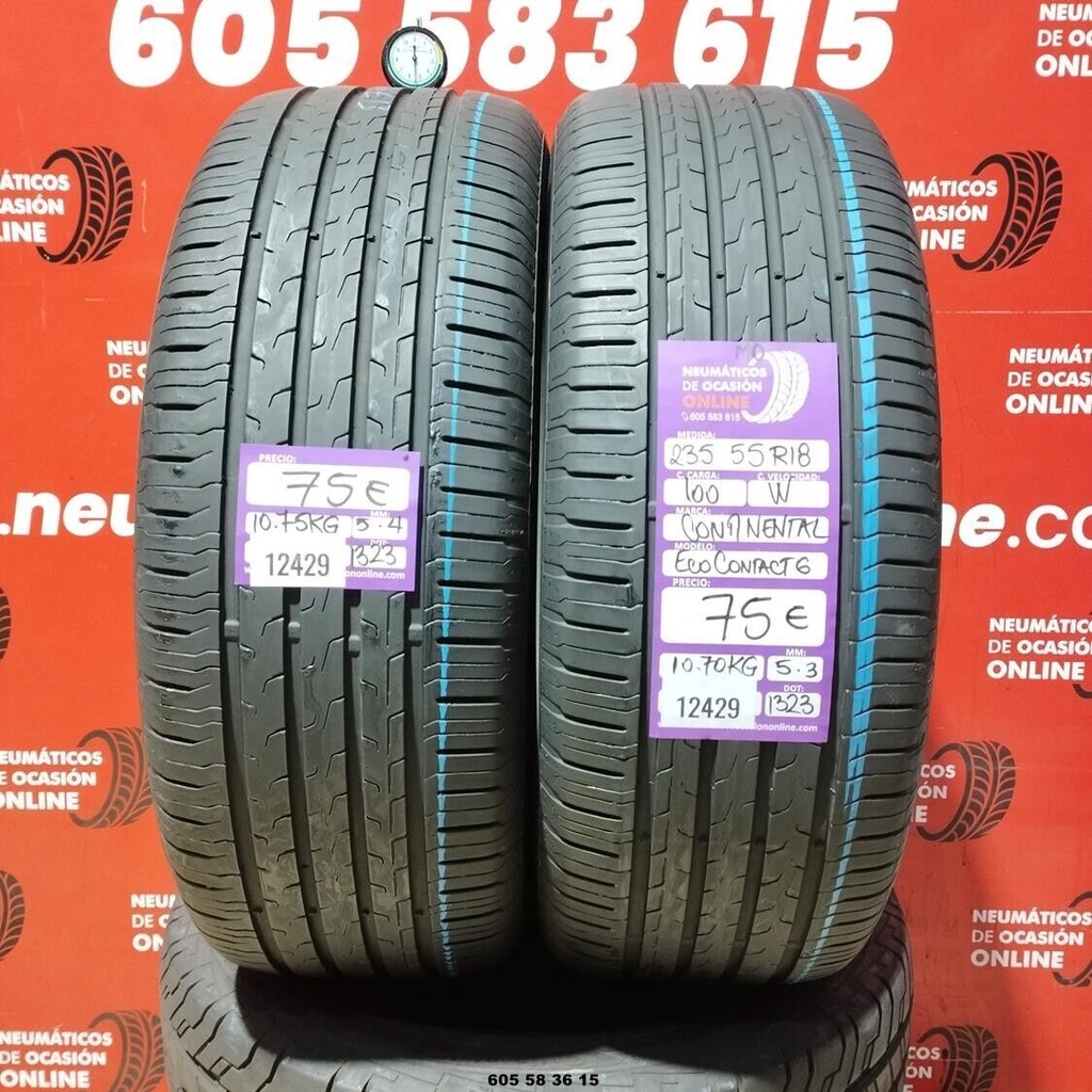 2x 235 55 R18 100W CONTINENTAL ECO CONTACT6 MO 5.4/5.3mm REF:12429