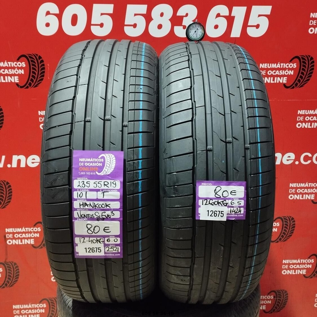 2x 235 55 R19 101T HANKOOK VENTUS S1 EVO3 6.0/6.5mm REF:12675