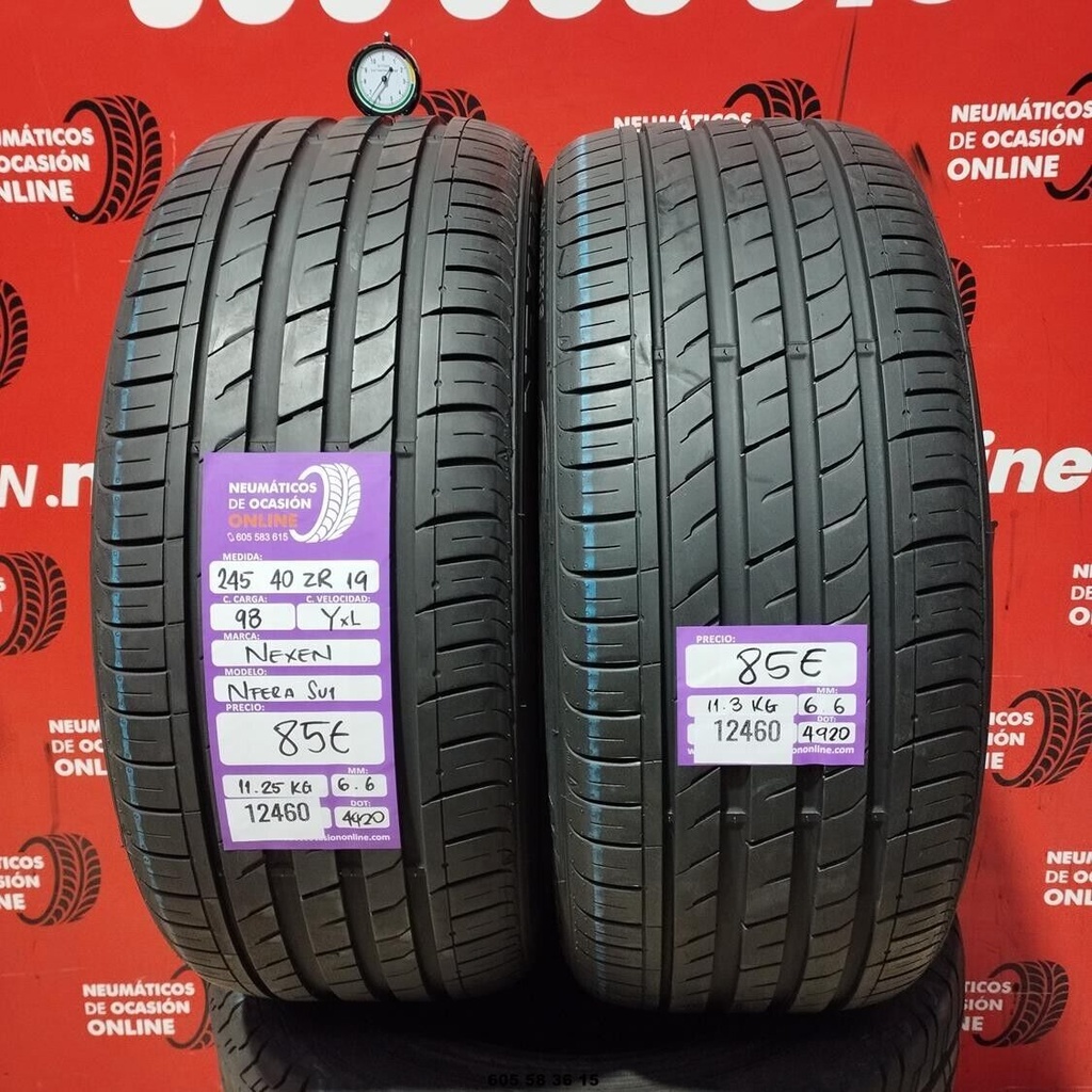 2x 245 40 Z R19 98YXL NEXEN NFERA SU1 6.6/6.6mm REF:12460