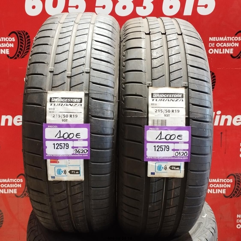 215 50 R19 93T BRIDGESTONE TURANZA ECO DOT:3520/0120 (SIN USO) Ref.12579