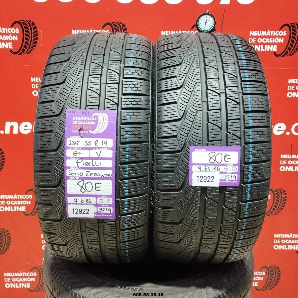 2x 235 35 R19 87V PIRELLI SOTTO ZERO W240 M+S 5.6/5.8mm REF:12922