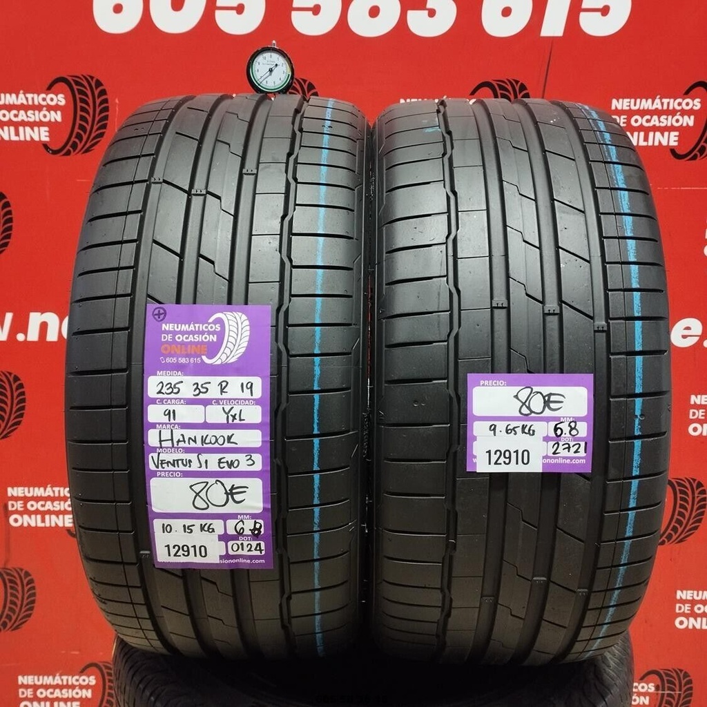 2x 235 35 R19 91YXL HANKOOK VENTUS S1 EVO3 6.8/6.8mm REF:12910