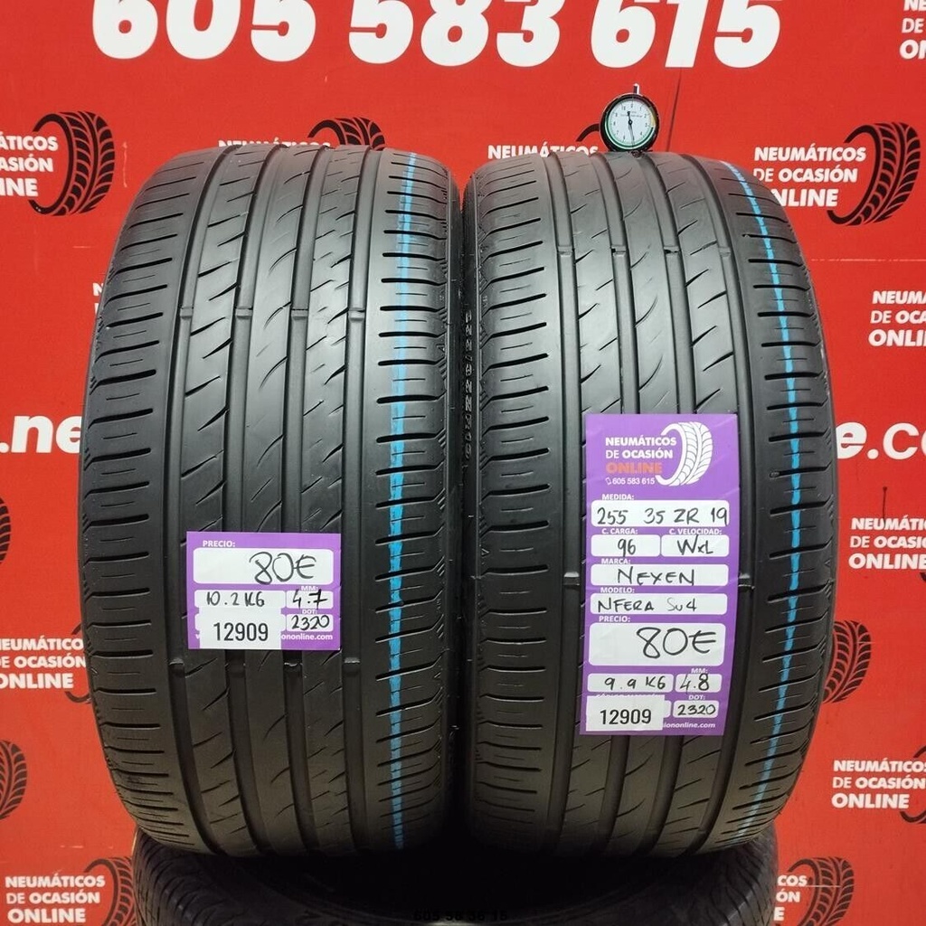 2x 255 35 ZR19 96WXL NEXEN NFERA SUV4 4.7/4.8mm REF:12909