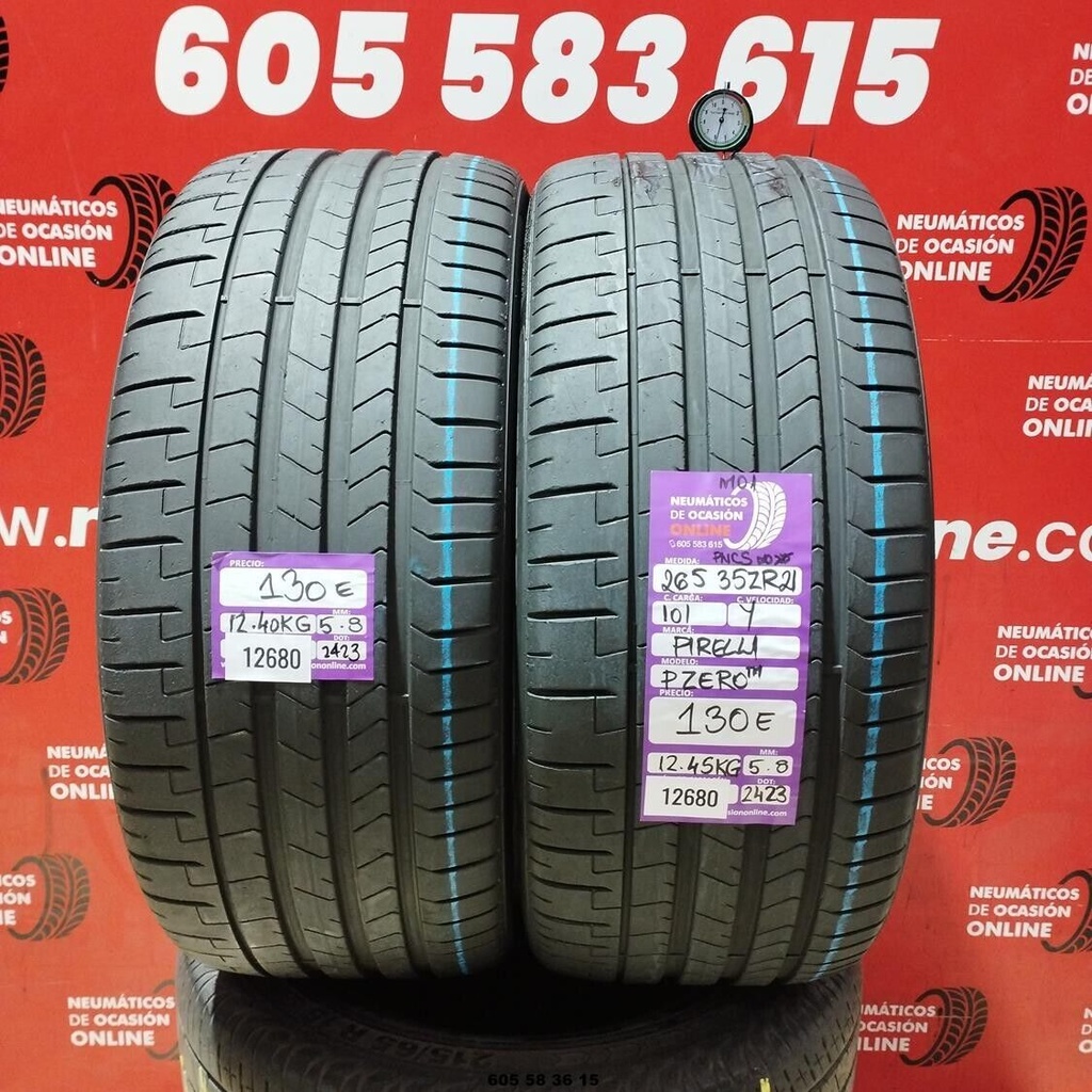 2x 265 35 ZR21 101Y PIRELLI PZERO MO1 5.8/5.8mm REF:12680