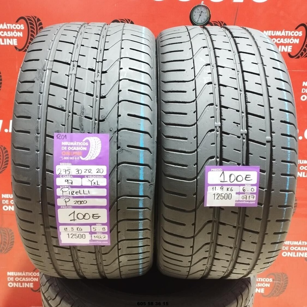 2x 275 30 ZR20 97YXL PIRELLI PZERO R01 5.8/6.0mm REF:12500