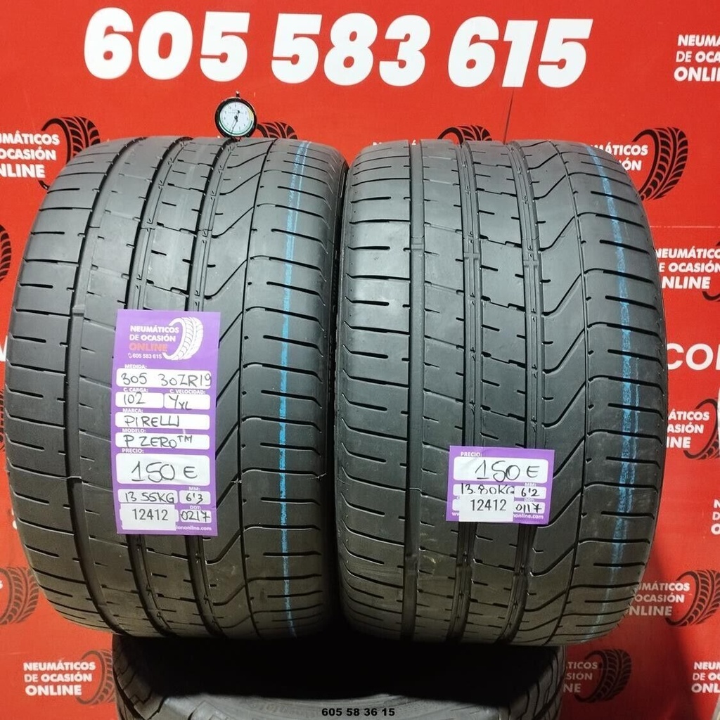 2x 305 30 Z R19 102YXL PIRELLI PZEROTM 6.3/6.2mm REF:12412