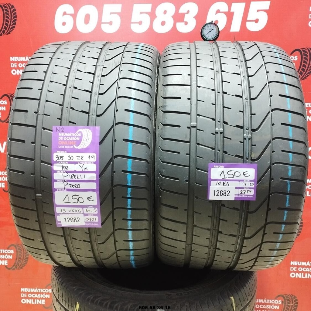 2x 305 30 Z R19 102YXL PIRELLI PZERO N2 6.3/7.0mm REF:12682