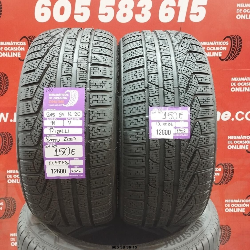 2x 245 35 R20 91V PIRELLI SOTTO ZERO DOT:1822 (SIN USO) Ref.12600