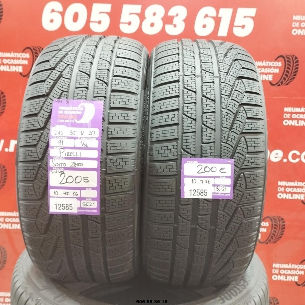 2x 245 35 R20 91V PIRELLI SOTTO ZERO M+S* DOT:3521 (SIN USO) Ref.12585