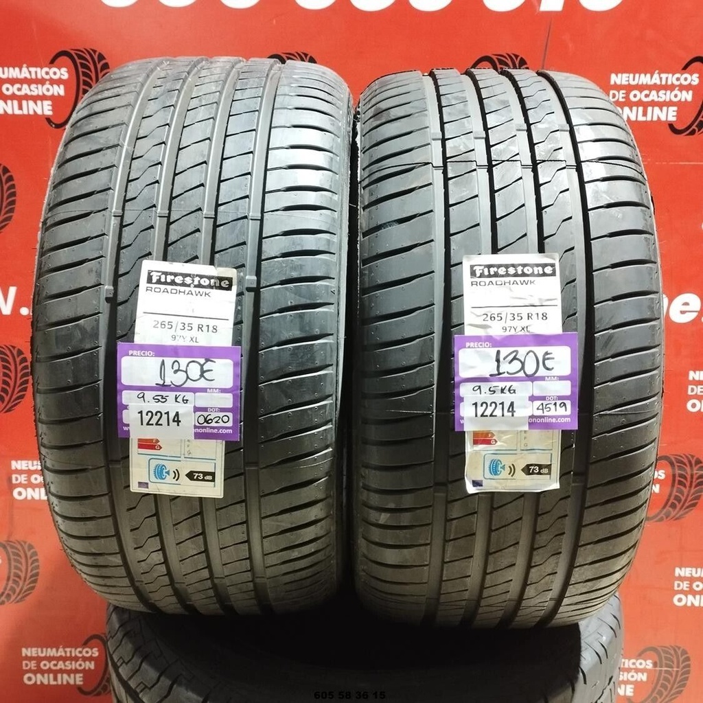 2x 265 35 R18 97YXL FIRESTONE ROADHAWK DOT:0620/4519 (SIN USO) Ref:12214