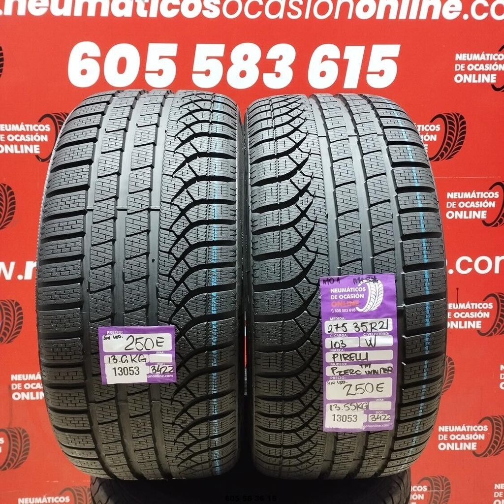 2x 275 35 R21 103W PIRELLI PZERO TM WINTER M+S* DOT:3422 (SIN USO) Ref:13053