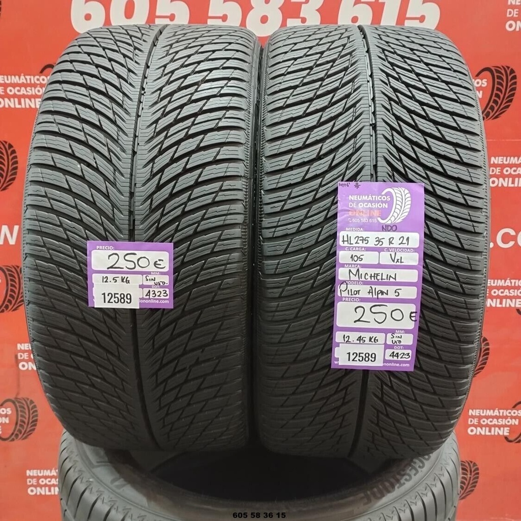 2x 275 35 R21 105VXL MICHELIN PILOT ALPIN5 DOT:4323/4423  (SIN USO) Ref:12589