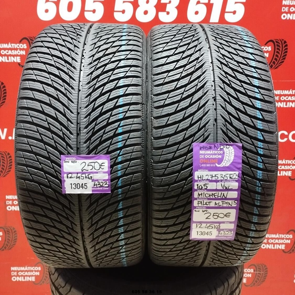 2x 275 35 R21 105VXL MICHELIN PILOT ALPIN5 M+S* DOT: 4323 (SIN USO) Ref:13045