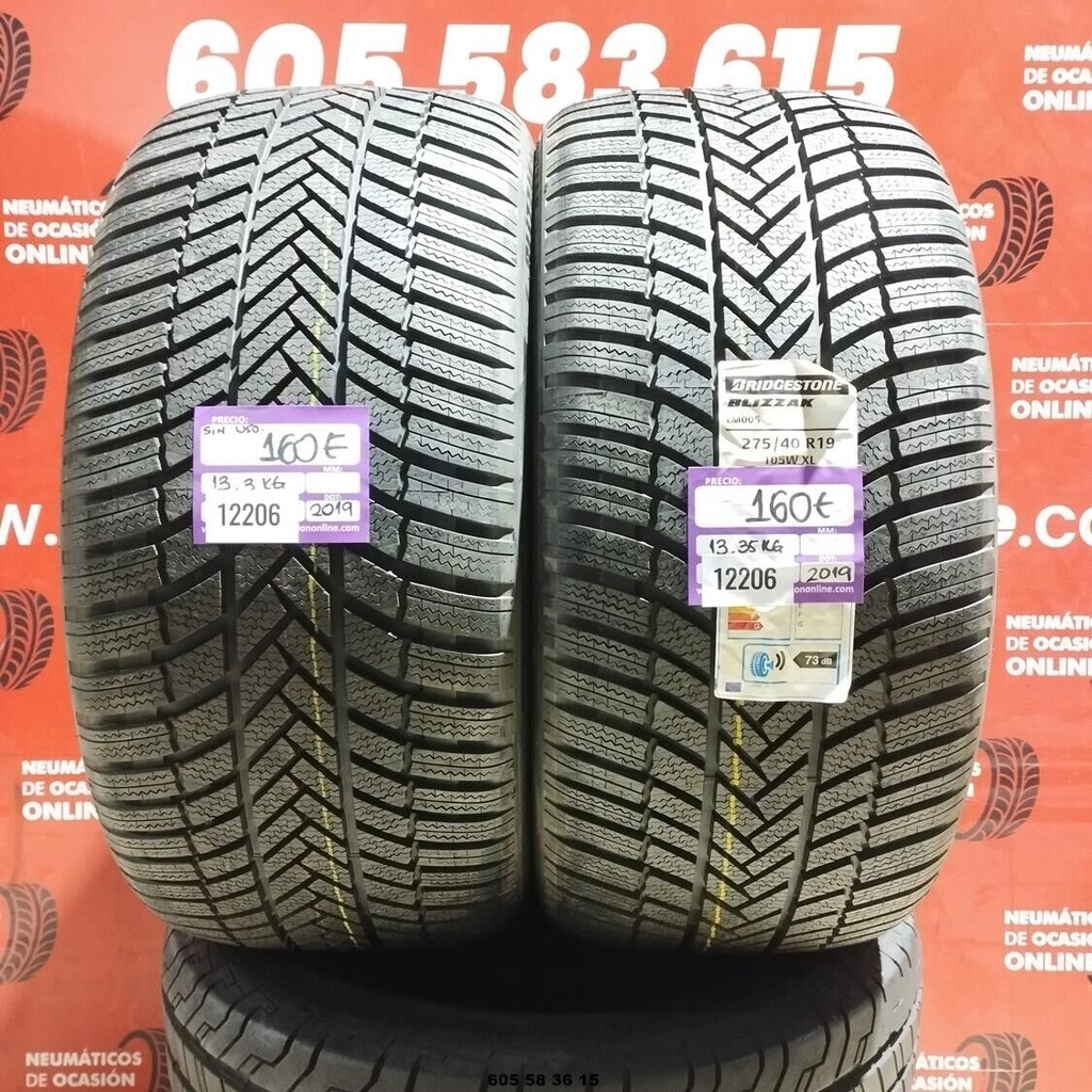 2x 275 40 R19 105WXL BRIDGESTONE BLIZZAK LM005 DOT:2019 (SIN USO) Ref:12206