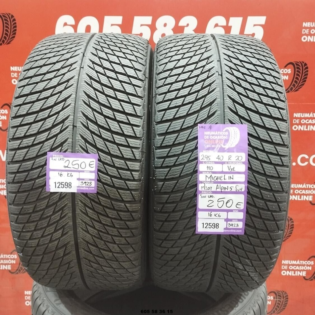 2x 295 40 R20 110VXL MICHELIN PILOT ALPIN5 SUV DOT:3923 (SIN USO) Ref:12598