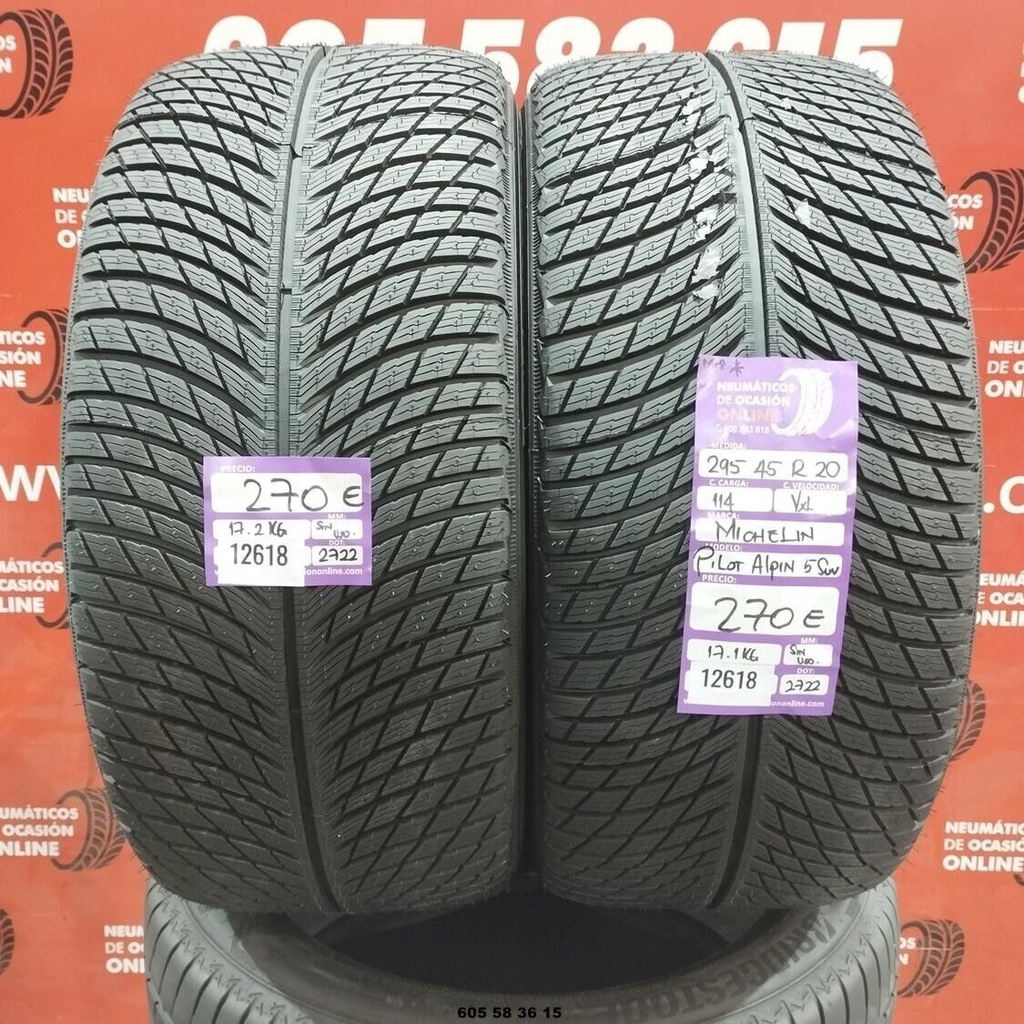 2x 295 45 R20 114VXL MICHELIN PILOT ALPIN 5 SUV DOT:2722 (SIN USO) Ref:12618