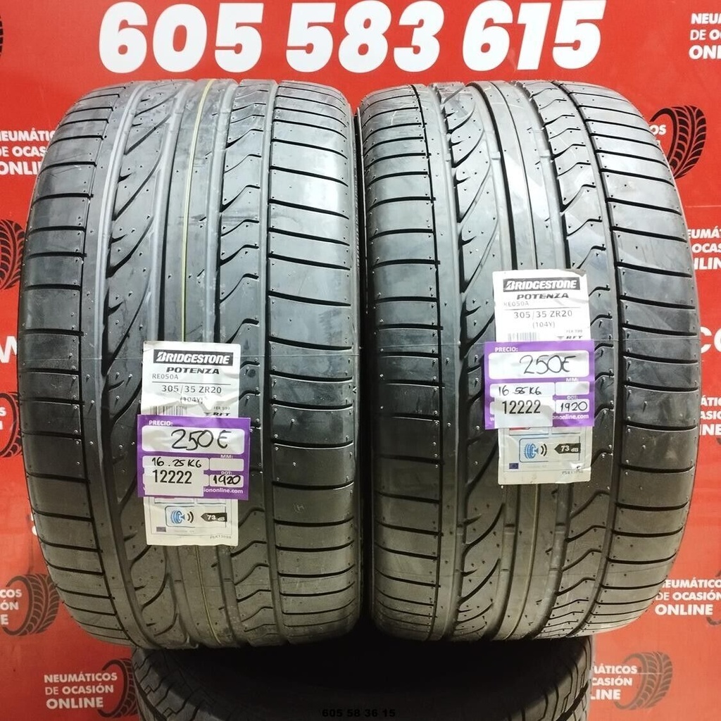 2x 305 35 Z R20 104Y BRIDGESTONE POTENZA RE050A DOT:1920 (SIN USO) Ref:12222