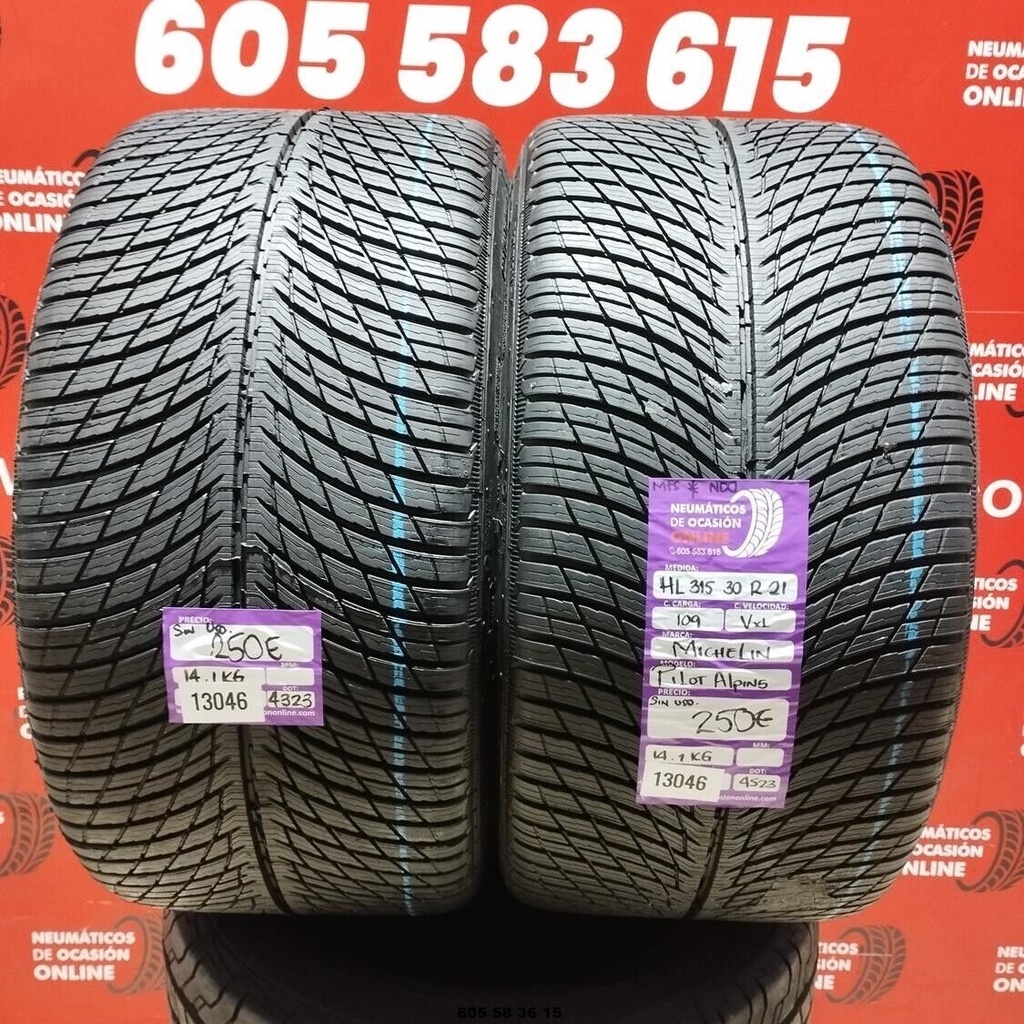 2x 315 30 R21 109VXL MICHELIN PILOT ALPIN5 DOT: 4323/4523 (SIN USO) Ref:13046