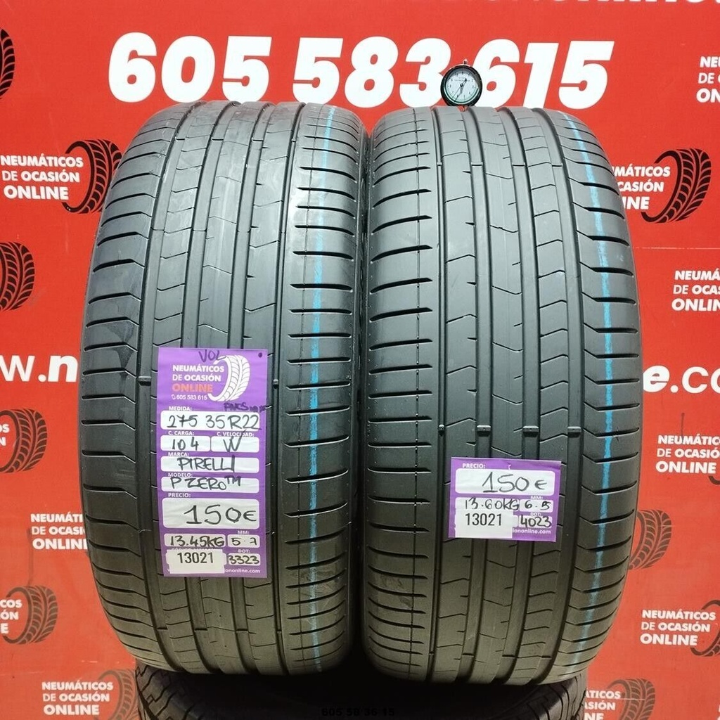 2x 275 35 R22 104W PIRELLI PZERO TM VOL 5.7/6.2mm REF:13021