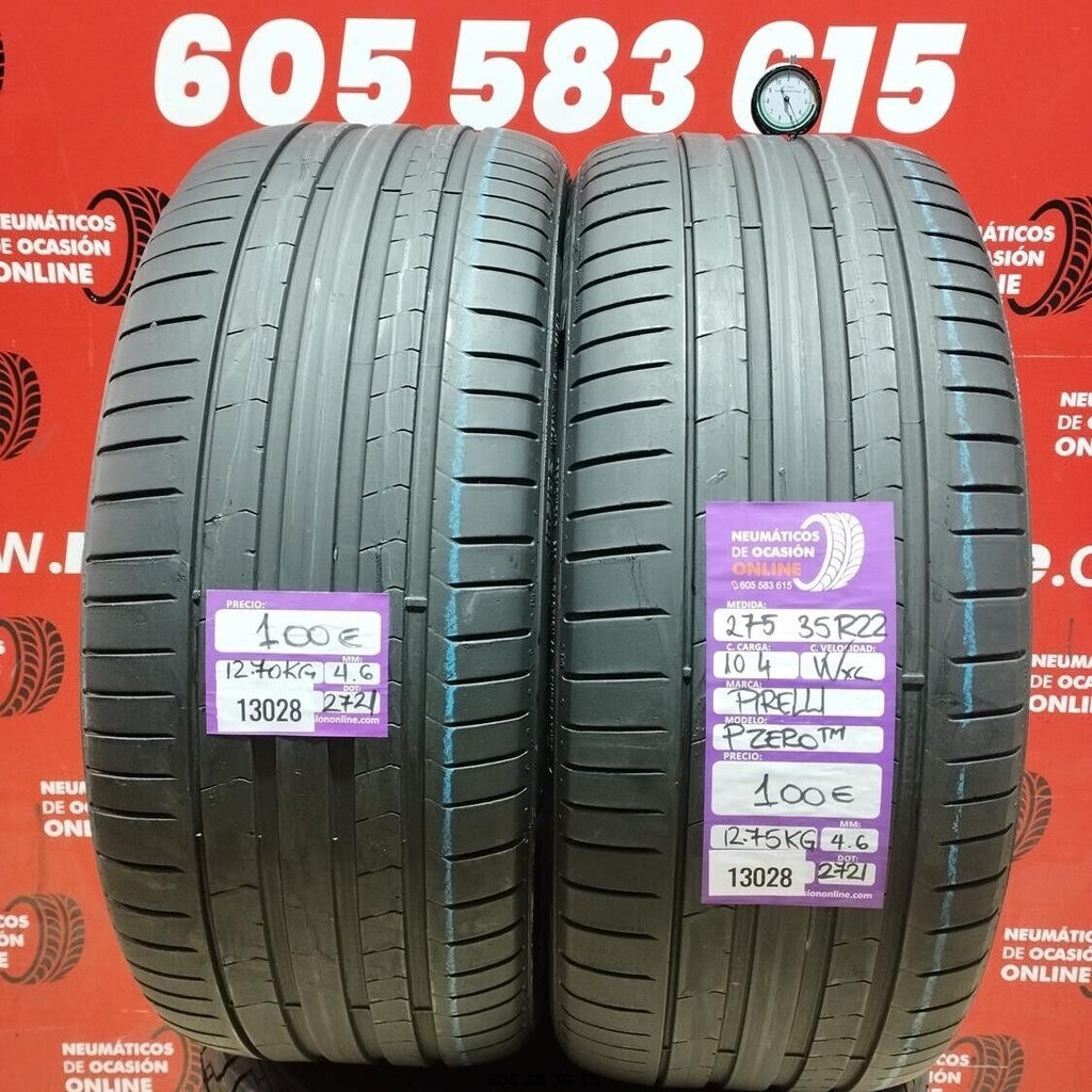 2x 275 35 R22 104W PIRELLI PZERO TM 4.6/4.6mm REF:13028