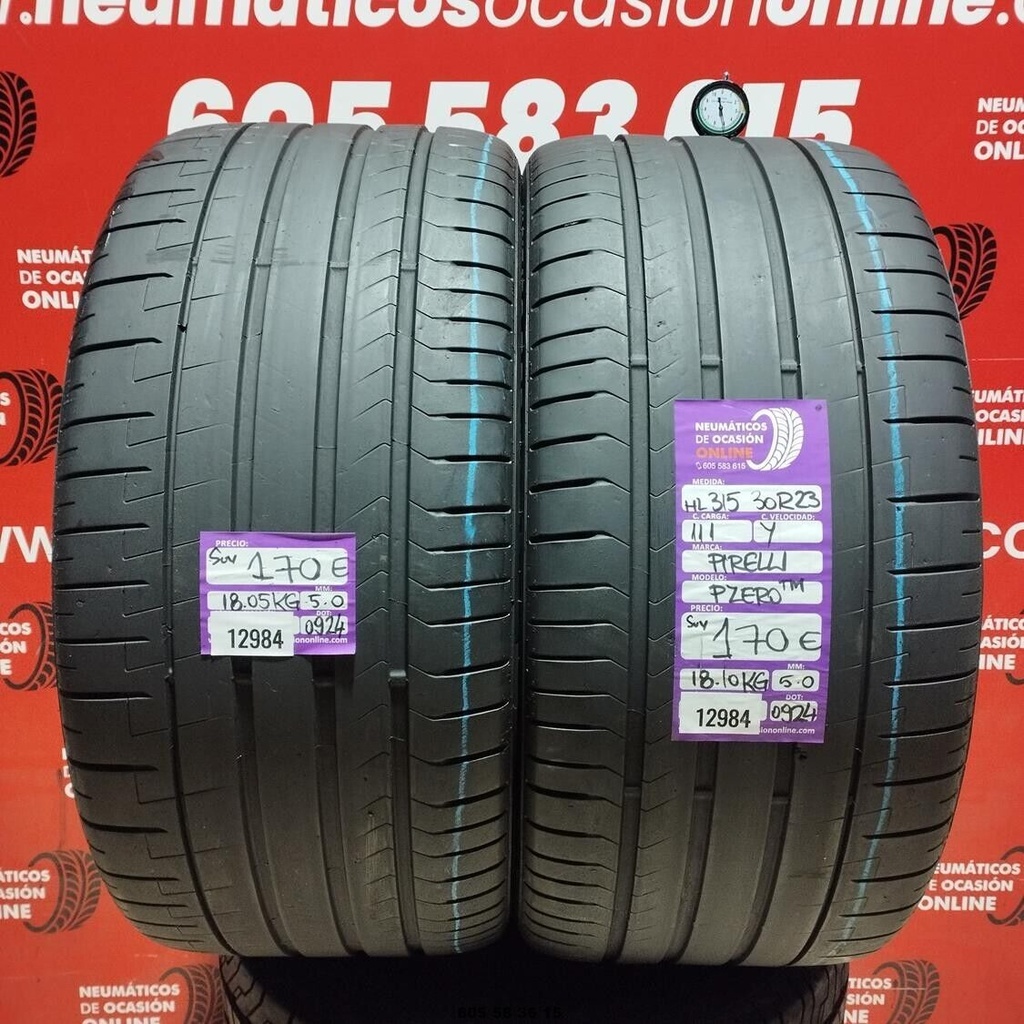 2x 315 30 R23 111Y PIRELLI PZERO TM SUV 5.0/5.0mm REF:12984