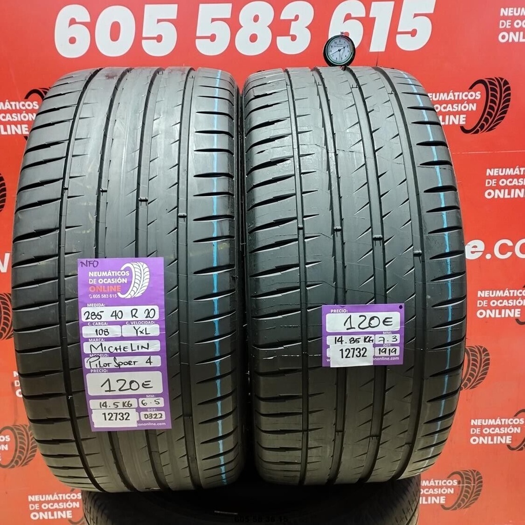 285 40 R20 108YXL MICHELIN PILOT SPORT4 NFO 6.5/7.3mm REF:12732