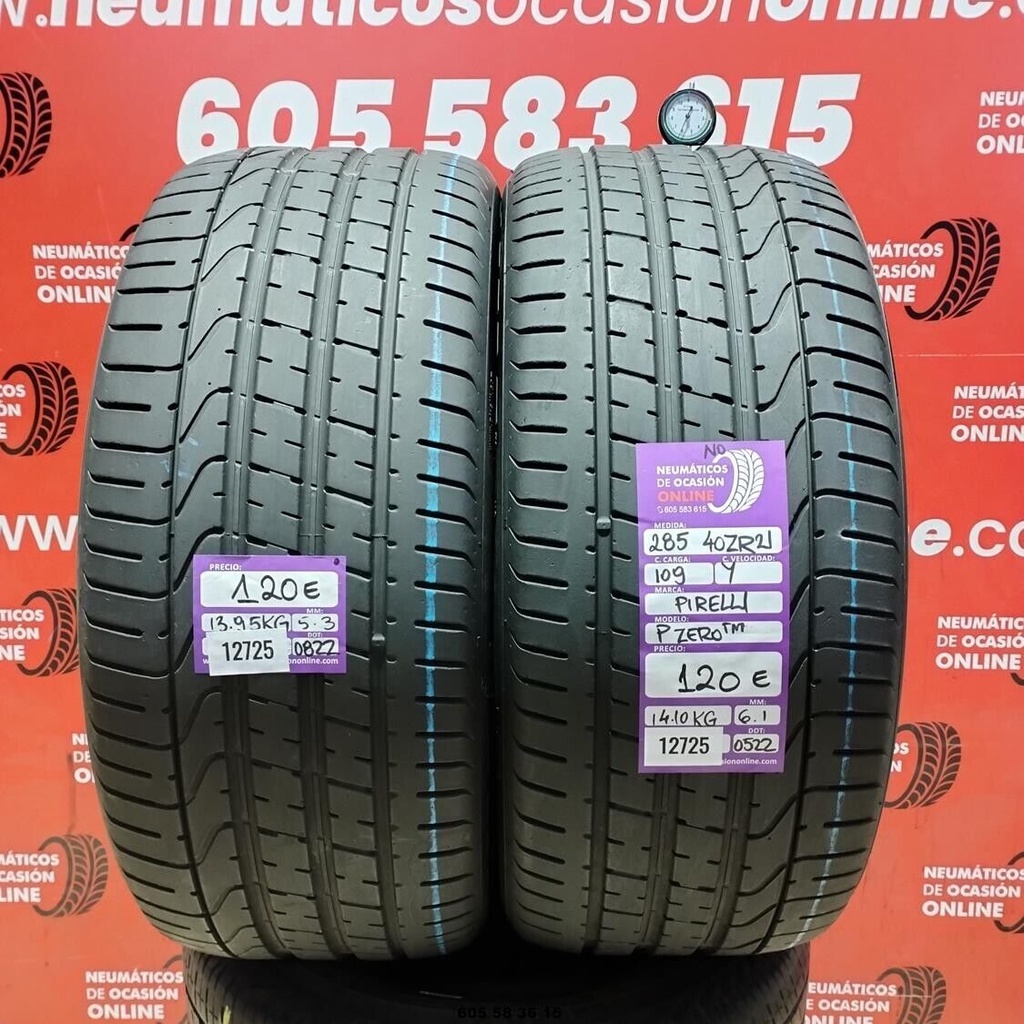 285 40 R21 109Y PIRELLI P ZERO TM NO 5.3/6.1mm REF:12725