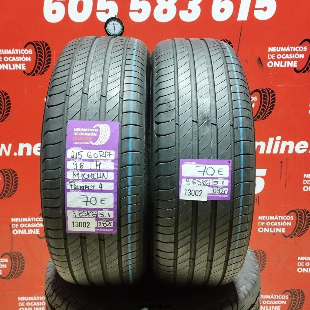 215 60 R17 96H MICHELIN PRIMACY4 5.1/5.1mm REF:13002