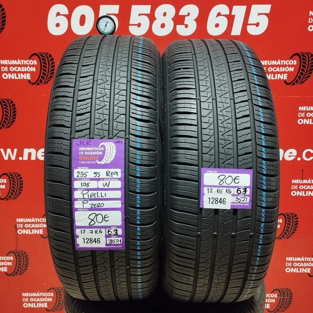 235 55 R19 105W PIRELLI PZERO JLR M+S 6.3/6.3mm REF:12846