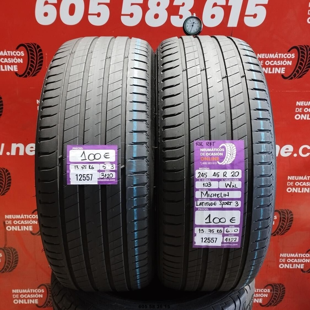 245 45 R20 103WXL MICHELIN LATITUDE SPORT3 RSC RFT 5.3/6.0mm REF:12557