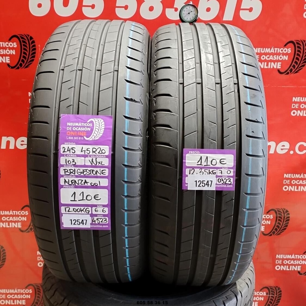 245 45 R20 103WXL BRIDGESTONE ALENZA 001 6.6/7.0mm REF:12547