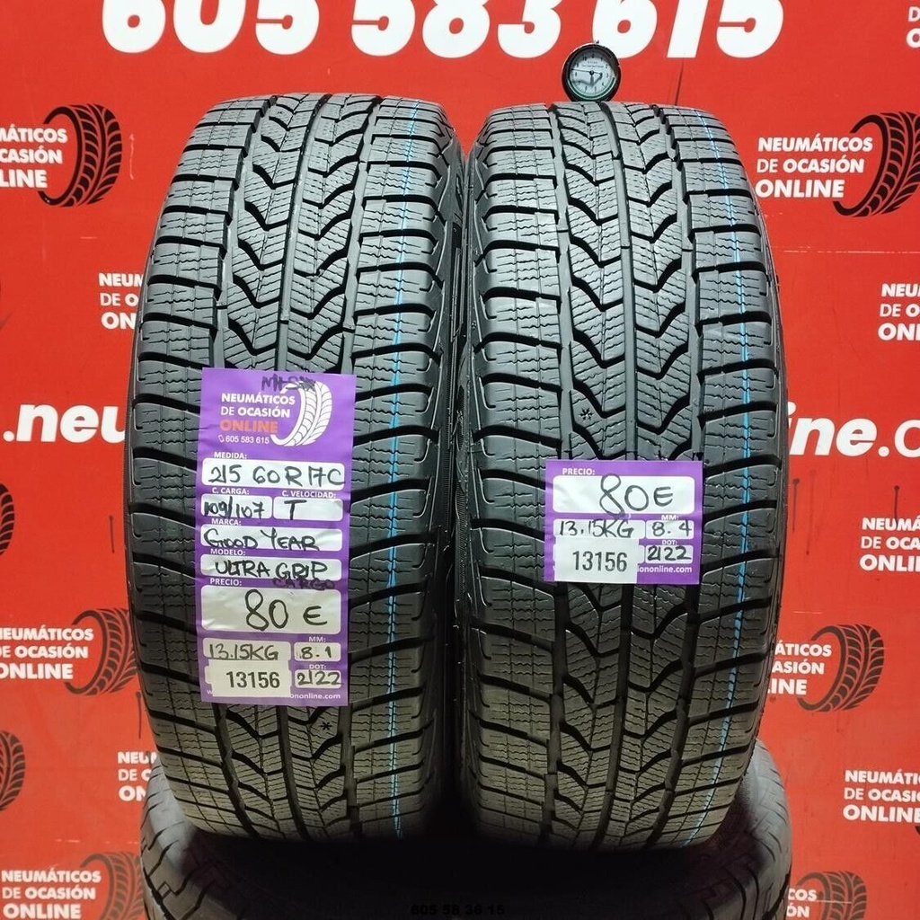 2x 215 60 R17C 109/107T  GOODYEAR ULTRA GRIP M+S* 8.4/8.1mm REF:13156