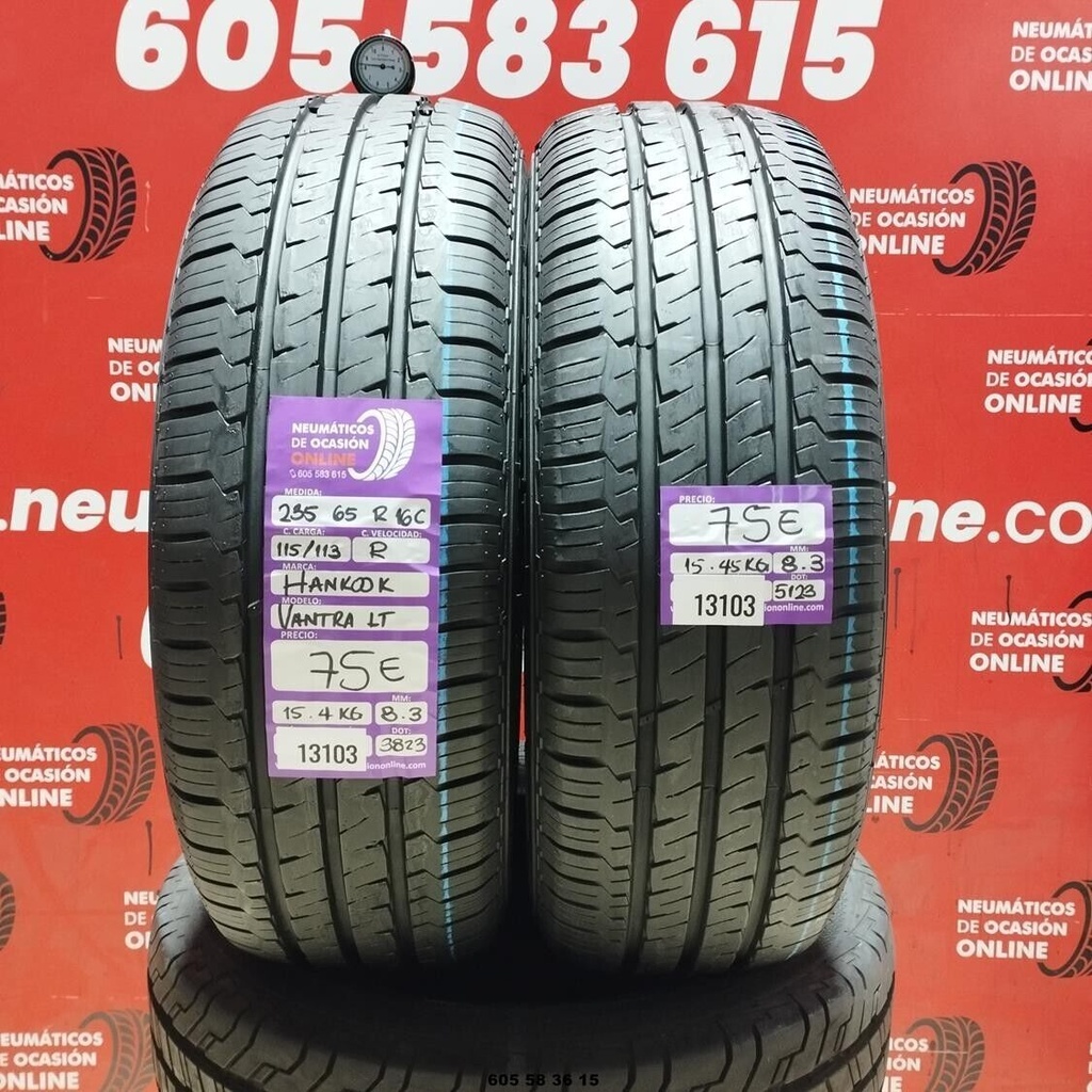 2x 235 65 R16C 115/113R HANKOOK VANTRA LT 8.3/8.3MM REF.13103