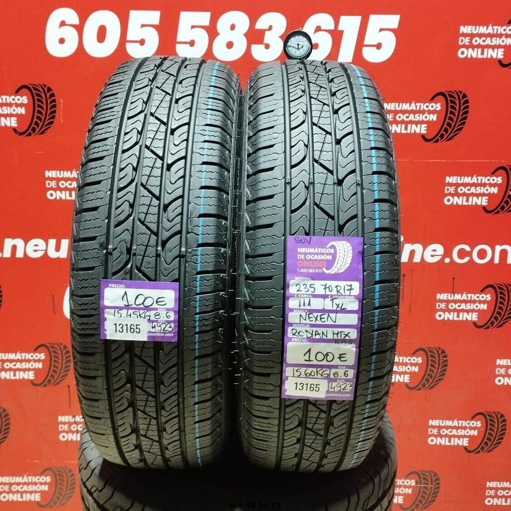 2x 235 70 R17 111T XL M+S NEXEN RODIAN HTX 8.6/8.6MM REF.13165