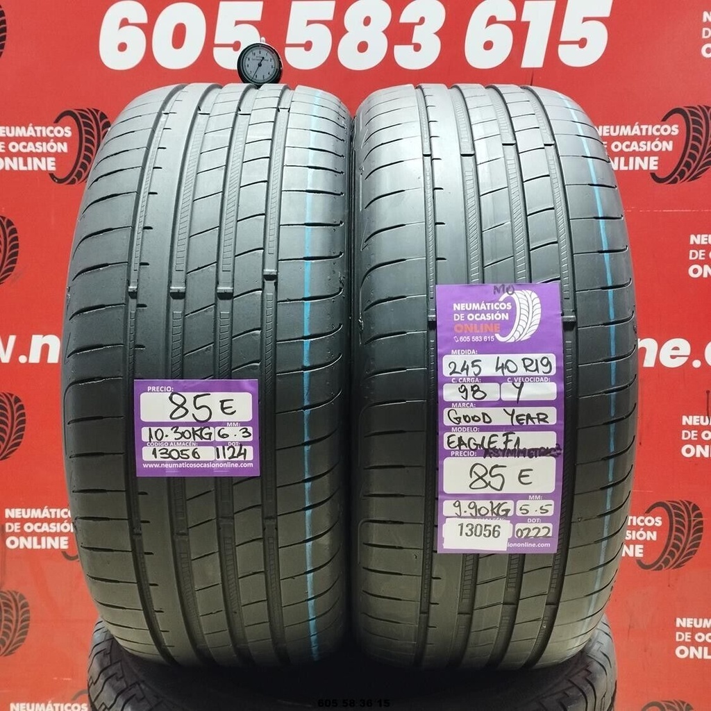 2x 245 40 R19 98Y GOODYEAR EAGLE F1 ASYMMETRIC 3 5.5/6.3MM REF.13056