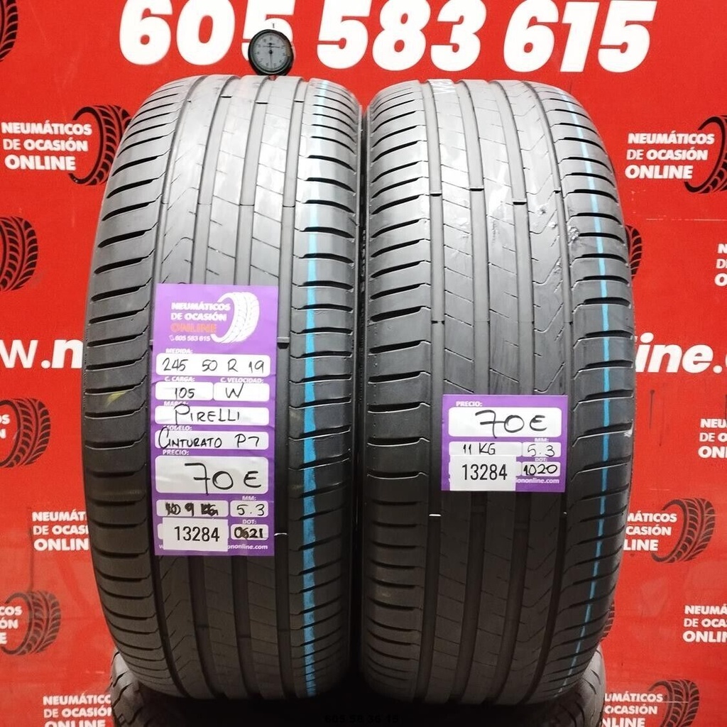 2x 245 50 R19 105W PIRELLI CINTURATO P7 5.3/5.3MM REF. 13284