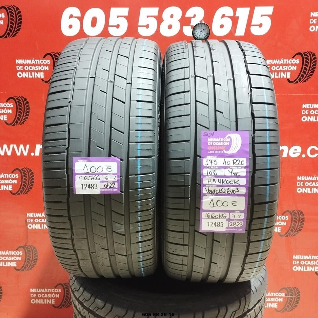 275 40 R20 106YXL HANKOOK VENTUS S1 EVO3 SUV 6.2/7.2mm REF:12483