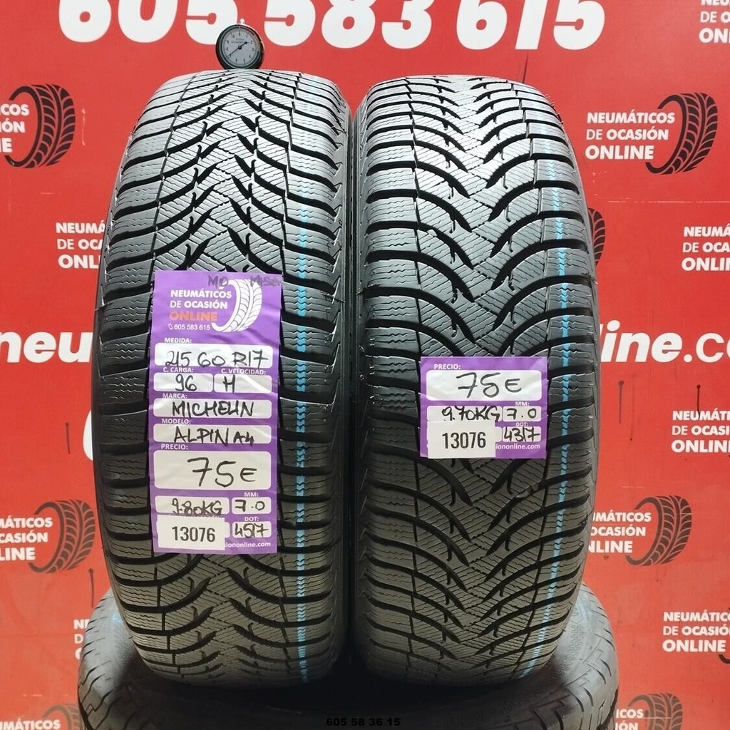 215 60 R17 96H MICHELIN ALPIN A4 MO M+S* 7.0/7.0mm REF:13076