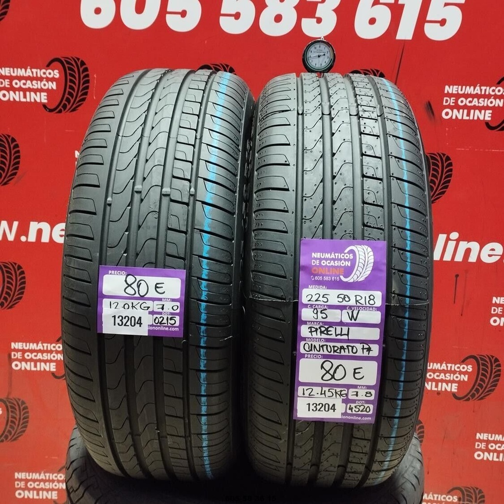 225 50 R18 95W PIRELLI CINTURATO P7 7.0/7.8mm REF:13204