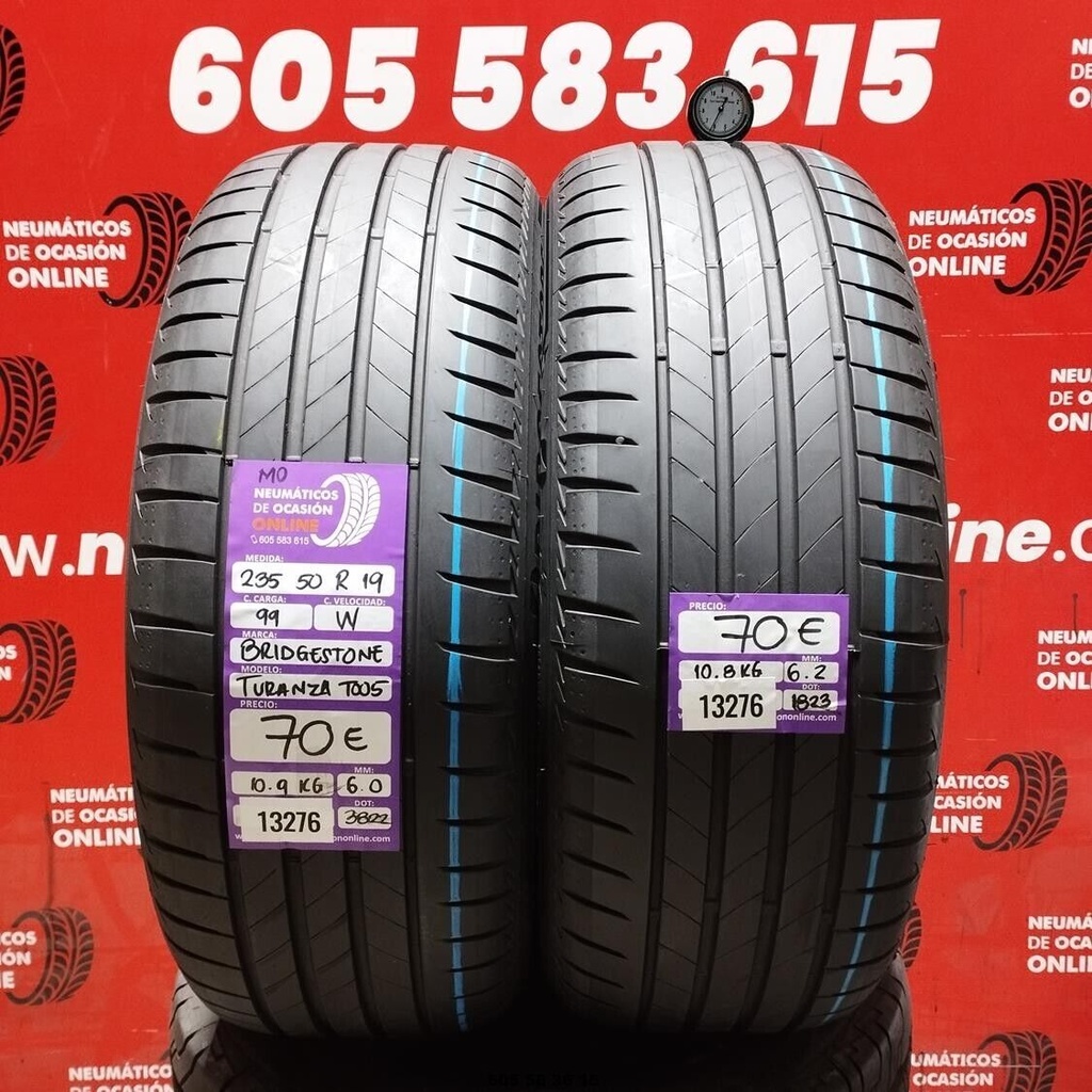 235 50 R19 99W BRIDGESTONE TURANZA T005 6.0/6.2mm REF:13276