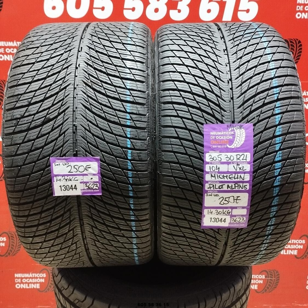 2x 305 30 R21 104V XL MICHELIN PILOT ALPIN 5  DOT: 3623  (SIN USO) Ref.13044