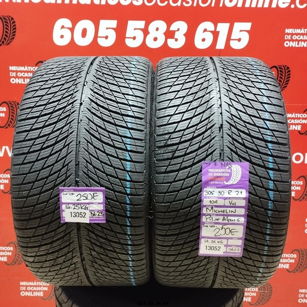 2x 305 30 R21 104V XL MICHELIN PILOT ALPIN 5  DOT: 3623  (SIN USO) Ref.13052