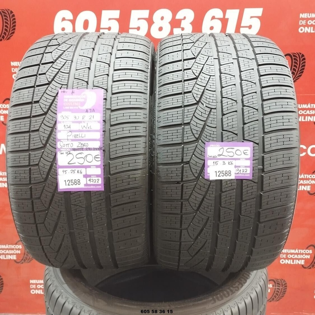 2x 305 30 R21 104W XL PIRELLI SOTTOZERO  DOT: 3122  (SIN USO) Ref. 13588