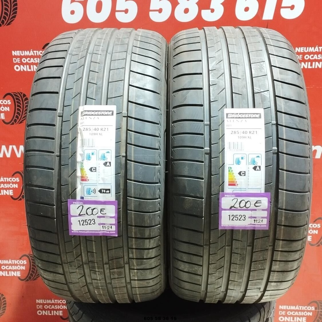 2x 275 40 R21 109H XL BRIDGESTONE ALENZA 001  DOT: 1121  (SIN USO) Ref.12523