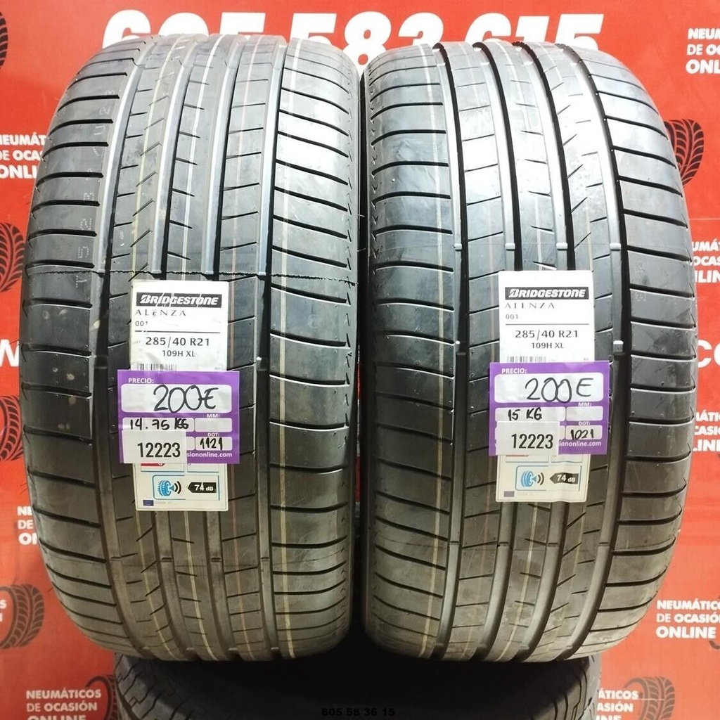 2x 285 40 R21 109H XL BRIDGESTONE ALENZA 001 DOT: 1121  (SIN USO) Ref.12223