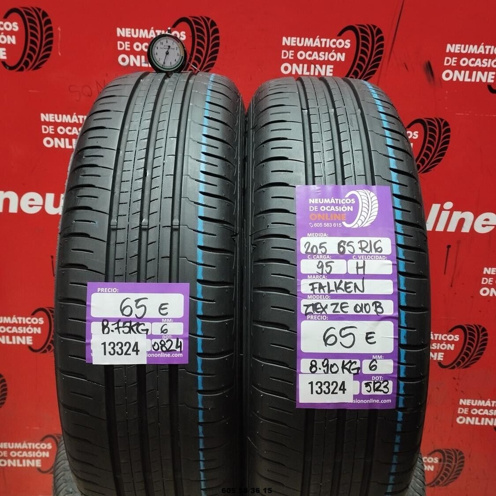 2x 205 65 R16 95H FALKEN ZIEX ZE010B 6.0/6.0MM REF.13324